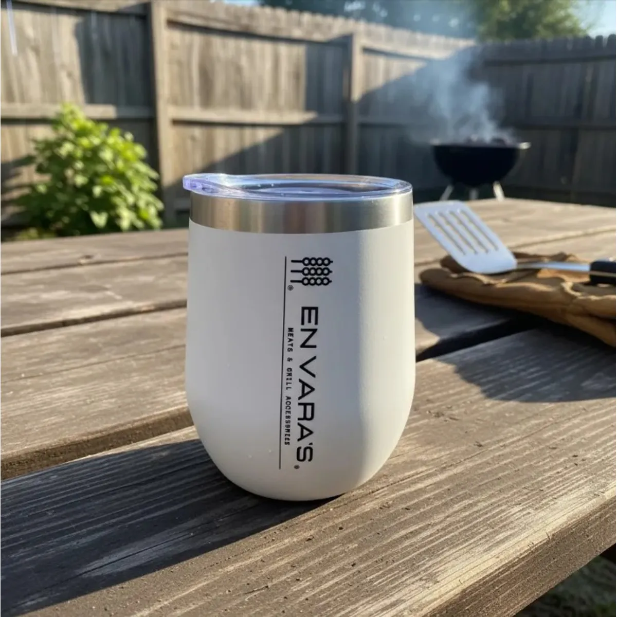 EN VARA'S MEATS & GRILL - Vaso Mug Térmico Grill Cervecero Whisky Blanco Bbq En Varas 360ml