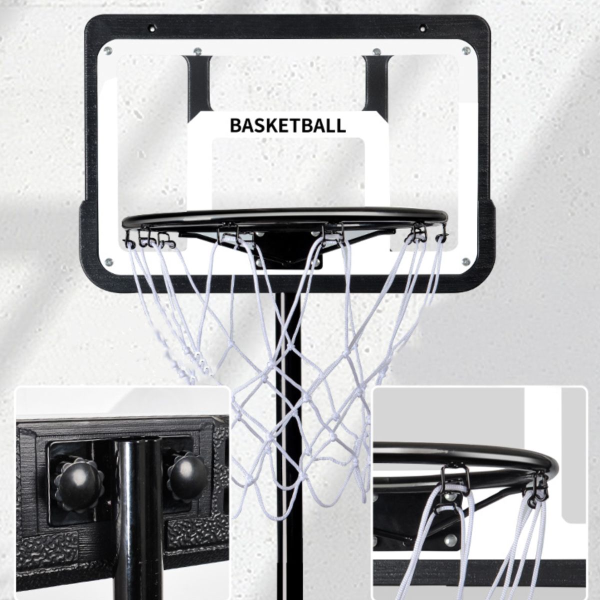 ATURE - Canasta Baloncesto Tablero Ajustable Portátil Infantil 250cm