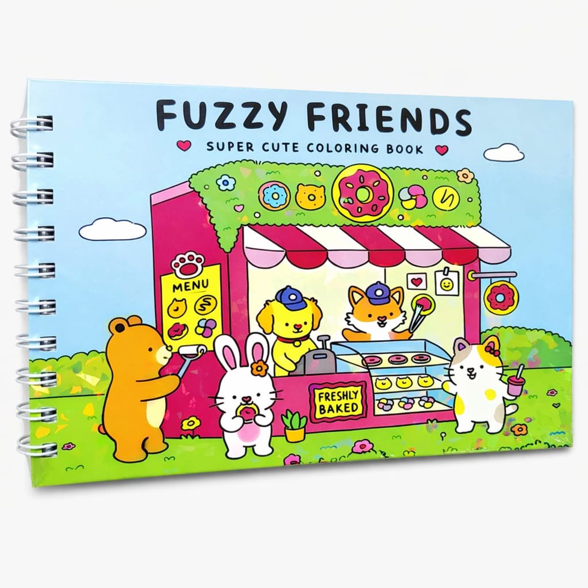 GENERICO - Libro Para Colorear Tipo Bobbie Goods  Fuzzy Friends
