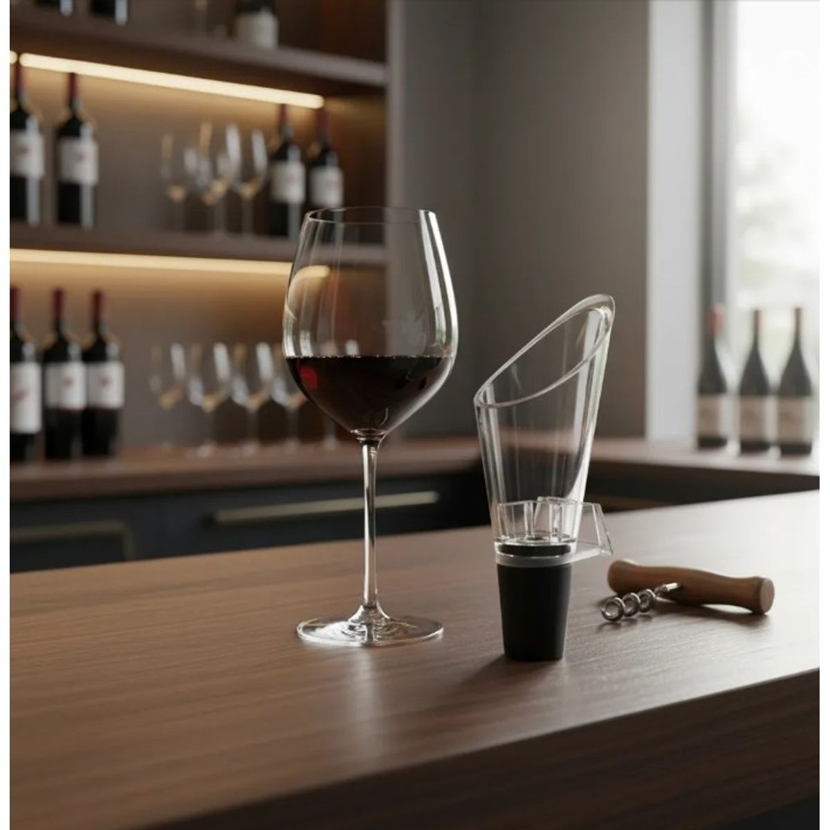 EN VARA'S MEATS & GRILL - Vertedor Boquilla Aireador Vino En Varas Meats Grill Transparente