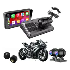 EVERSO - Radio Para Motociclet 6 Pulgada Carplay Portátil Inalámbric