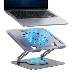 VIDITA - Soporte Notebook con Ventilador Ajustable 360° Acero 17”