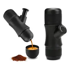 KUANGYE - Cafetera Portátil Espresso Manual 2en1 Café Molido Camping