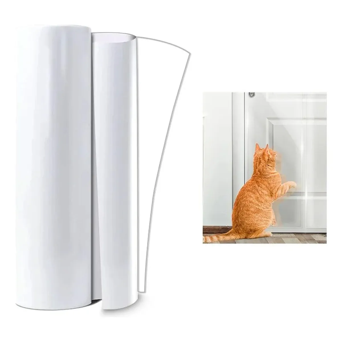 KUANGYE - 2rollo 30cmx5m Protector Mueble Antiarañazo Gato Sofa Puerta Transparente