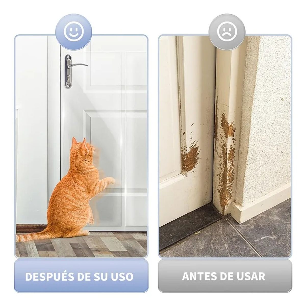 KUANGYE - 2rollo 30cmx5m Protector Mueble Antiarañazo Gato Sofa Puerta Transparente