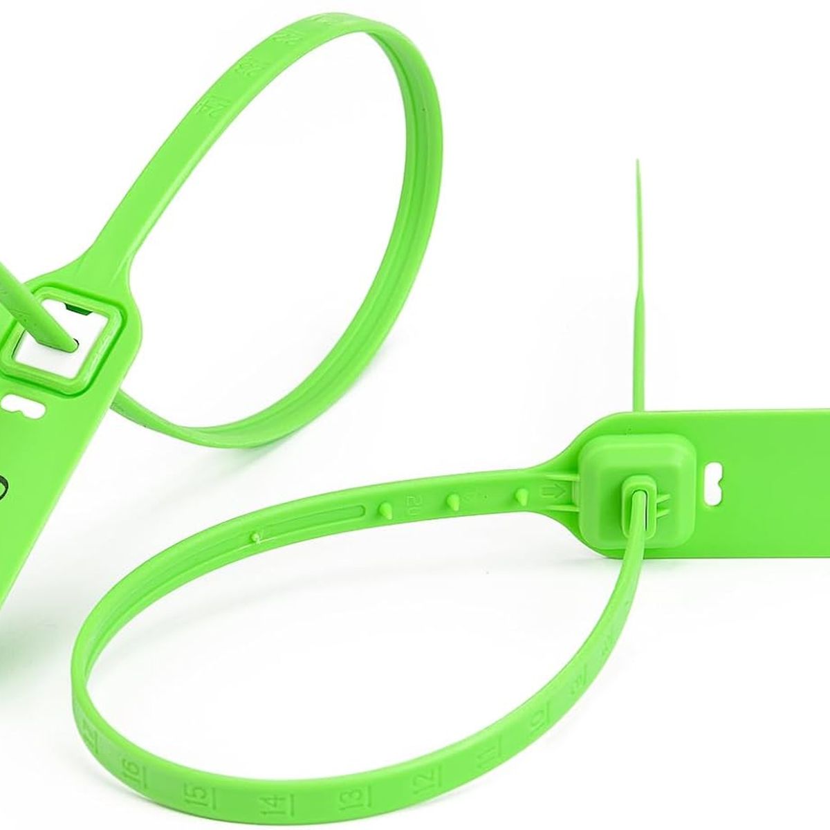 KUANGYE - Precinto Sello Seguridad 40cm Numerado 100 Unidades Verde