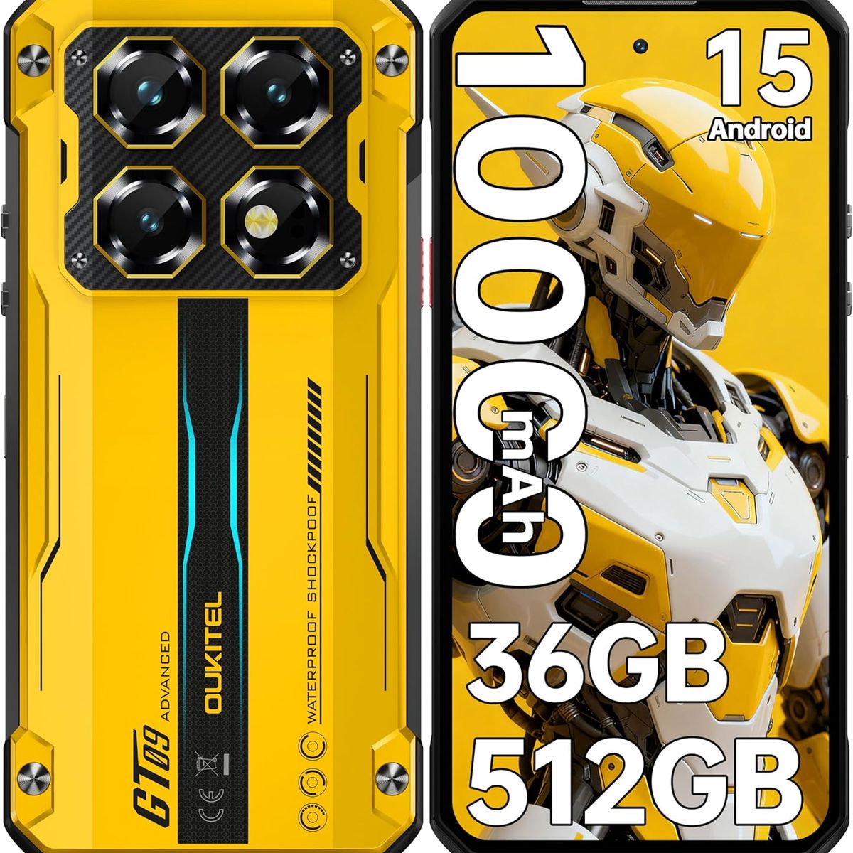 OUKITEL - OUKITEL WP60 5G Celular 36GB+512GB 10000mAh 108MP Android15 Smartphone