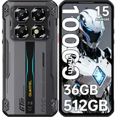OUKITEL - WP60 5G Celular 36GB+512GB 10000mAh 108MP Android15 Smartphone-Negro