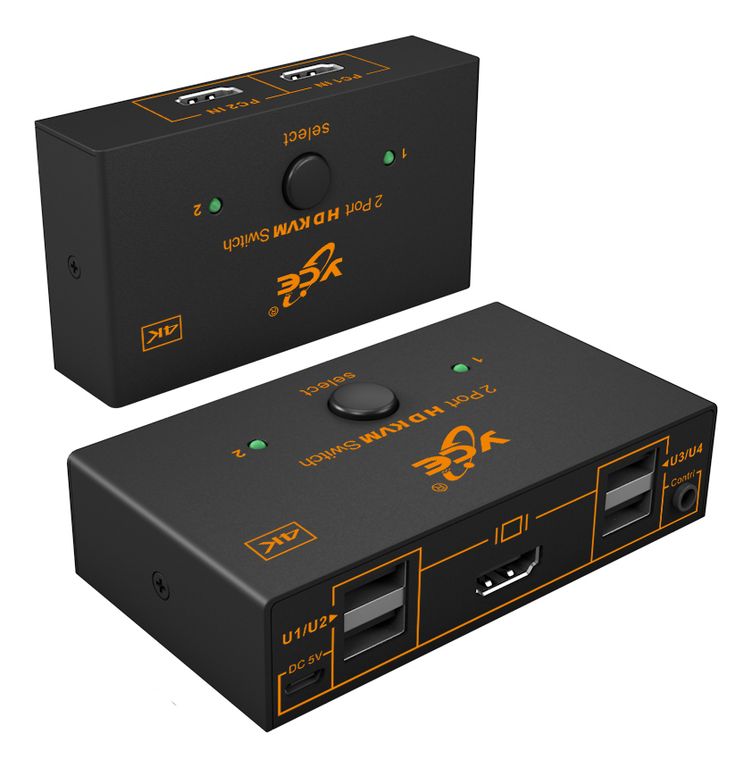 EVERSO Conmutador Switch Interruptor Selector Kvm Hdmi 4k Usb