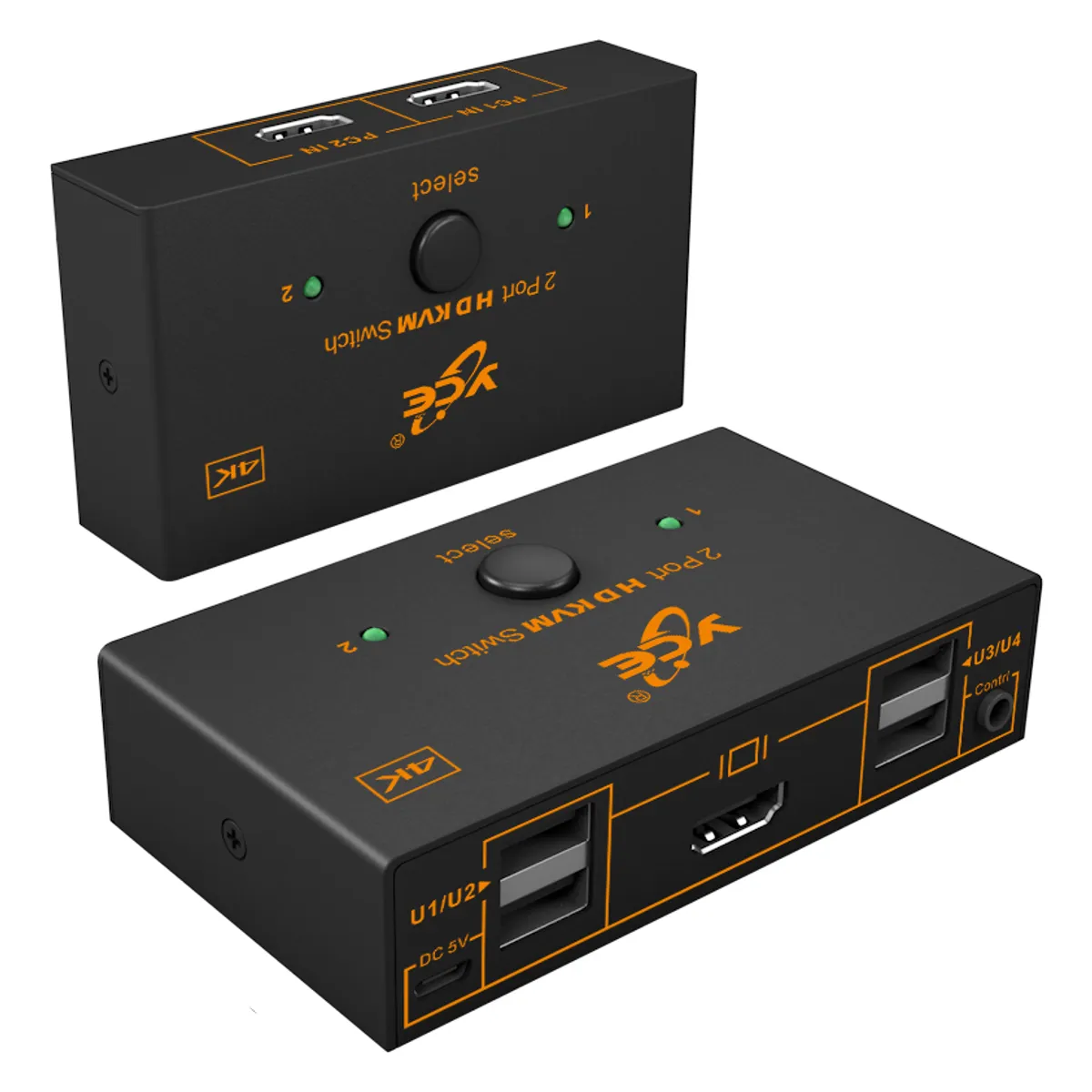 EVERSO - Conmutador Switch Interruptor Selector Kvm Hdmi 4k Usb