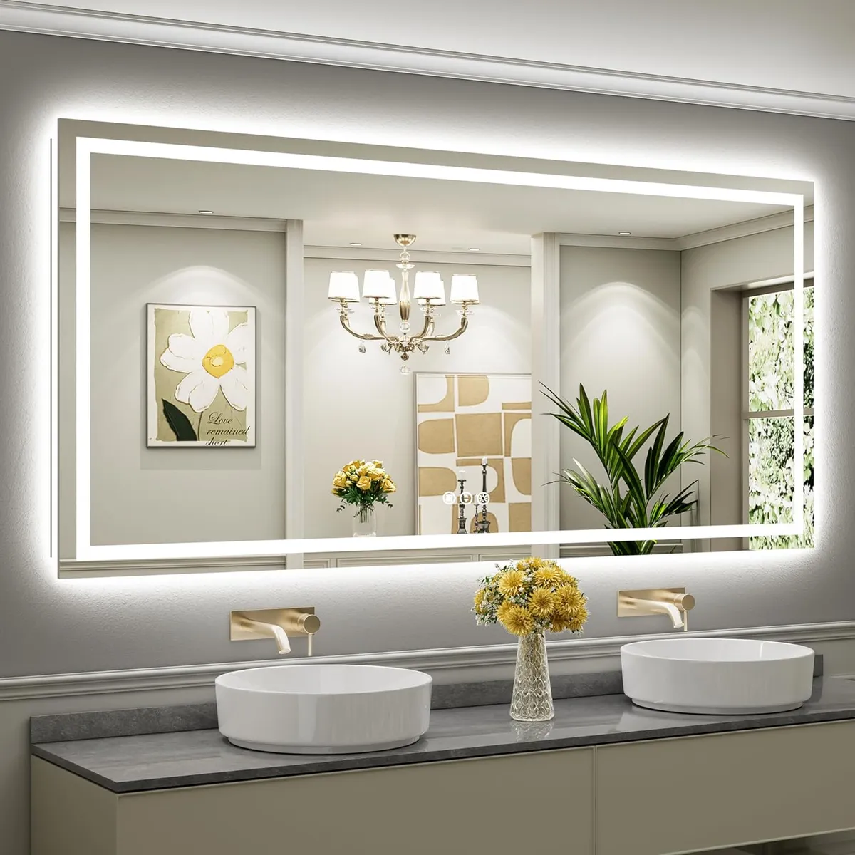 Espejo Con Luz Led Touch De Lujo Para Tocador O Baño 50x120cm, marca BLUEDREAMER - Foto Principal
