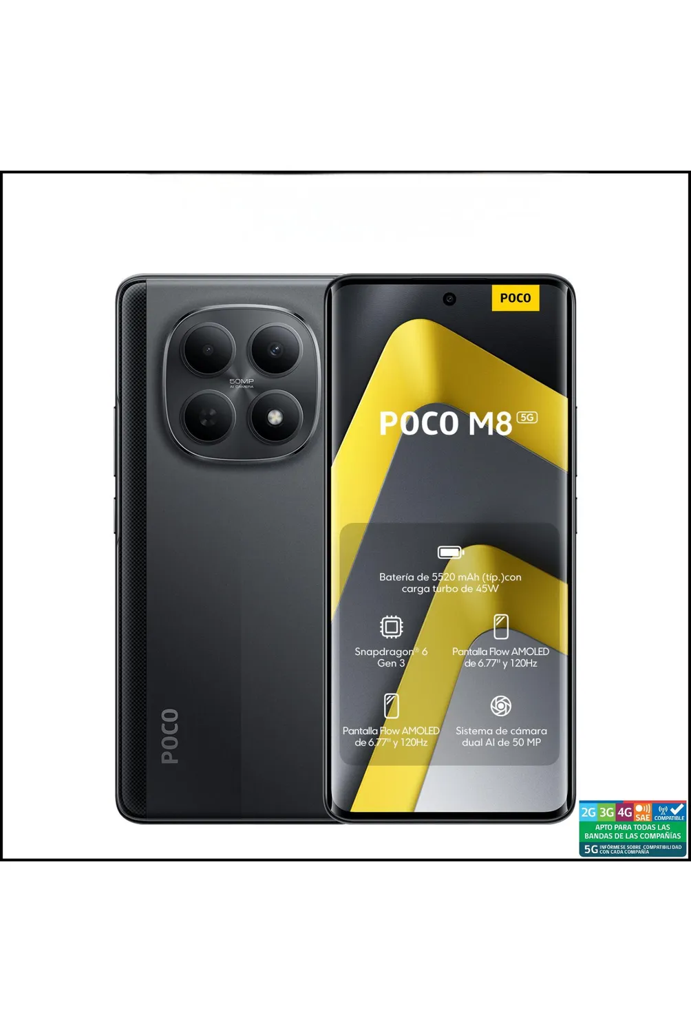 XIAOMI POCO M8 5G Negro 8GB + 256GB | Falabella Chile