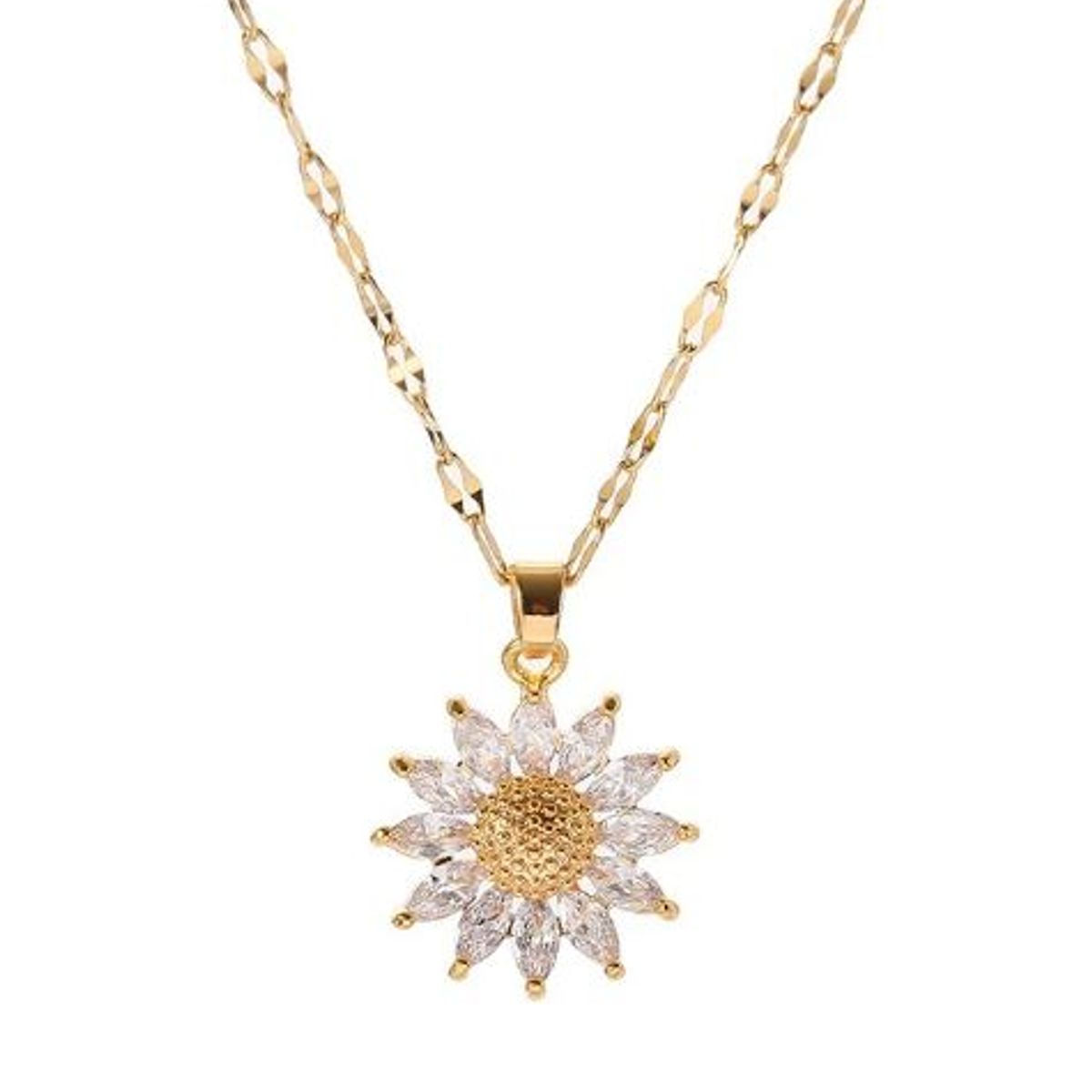 GENERICO - Collar de regalo con dije de girasol