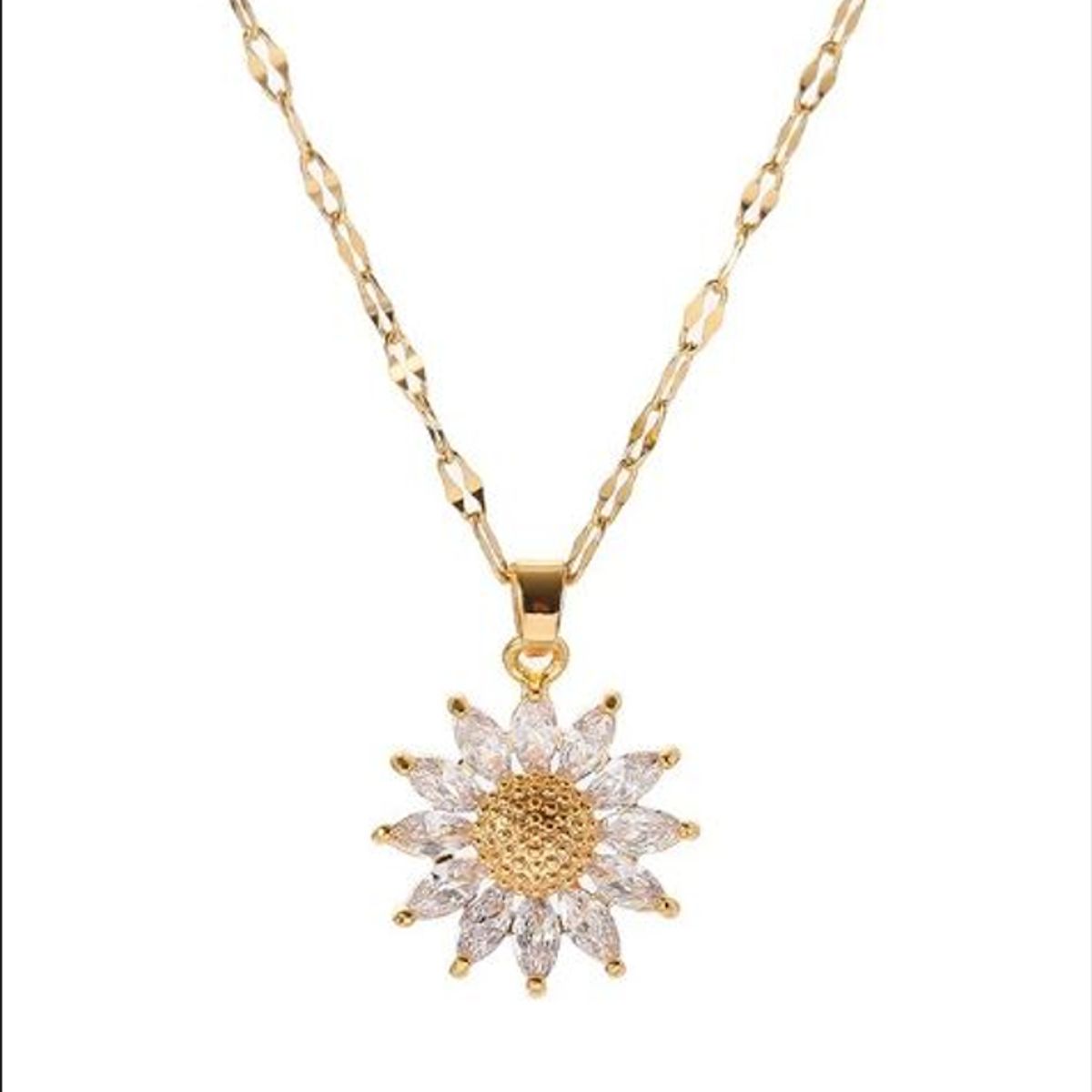 GENERICO - Collar de regalo con dije de girasol