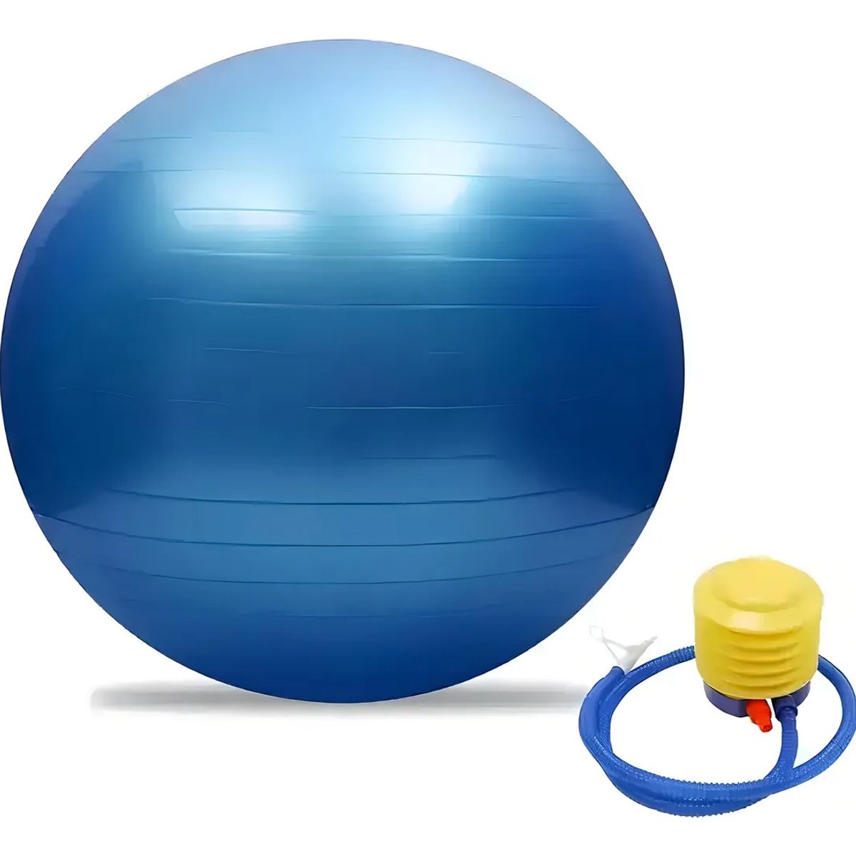 GENERICO - Balon 75 Cm Pilates Yoga + Inflador Pelotas Color Azul