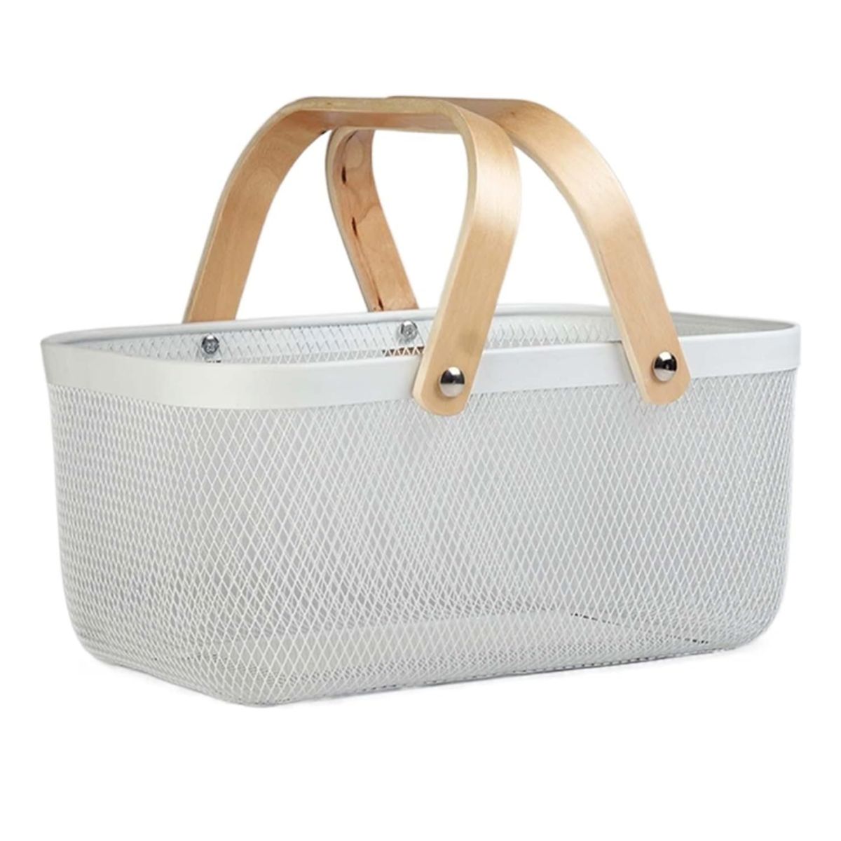 WAKESHOME - Canasto Organizador Metálico Rectangular