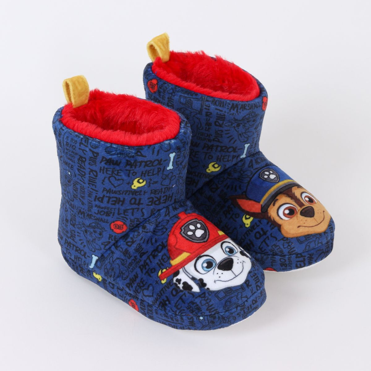 PAW PATROL - Pantufla Bota Niño Invernal Chase & Marshall Azul Paw Patrol