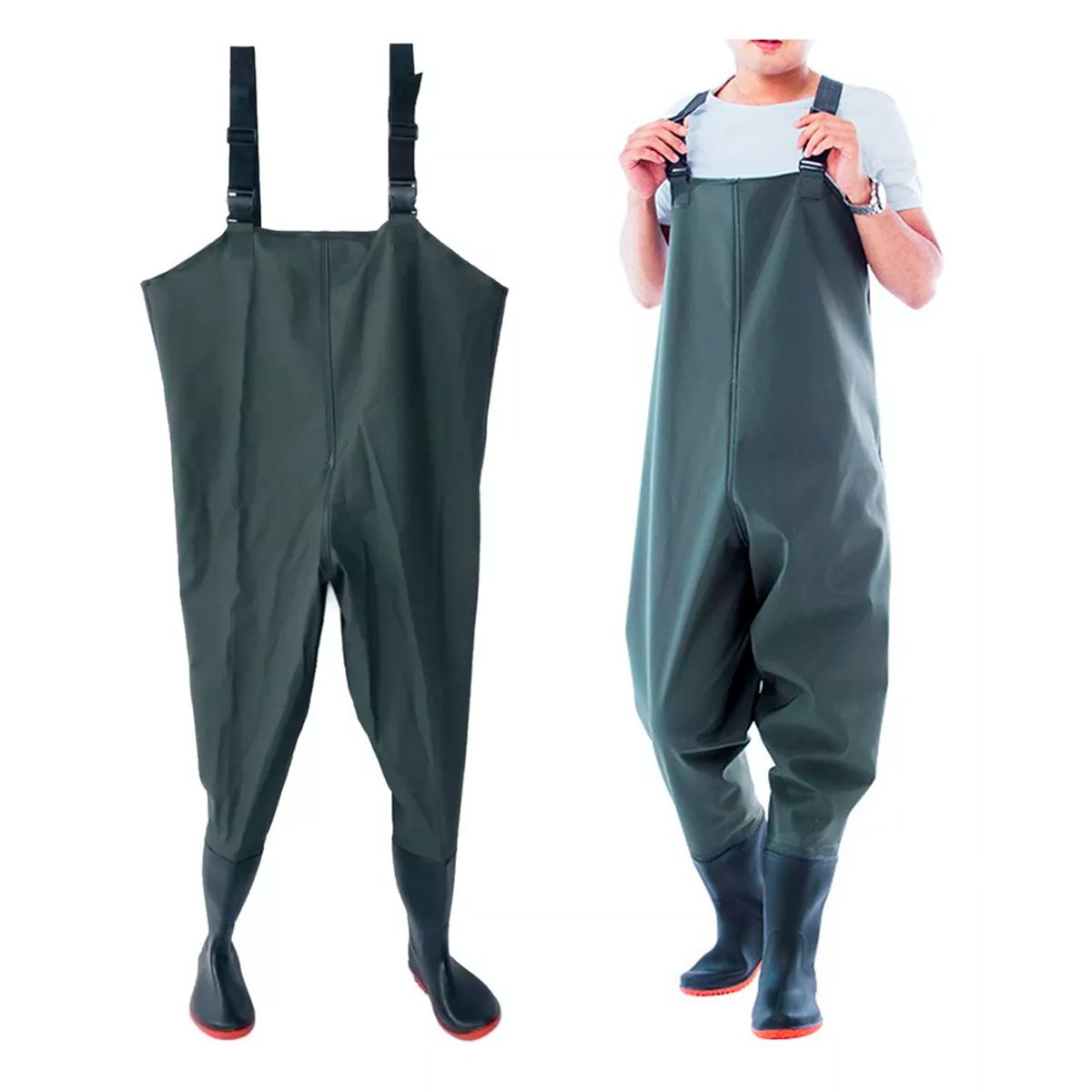 GENERICO - Traje Pesca wader Impermeable  Pvc  Hombre Pesca. / Talla 44