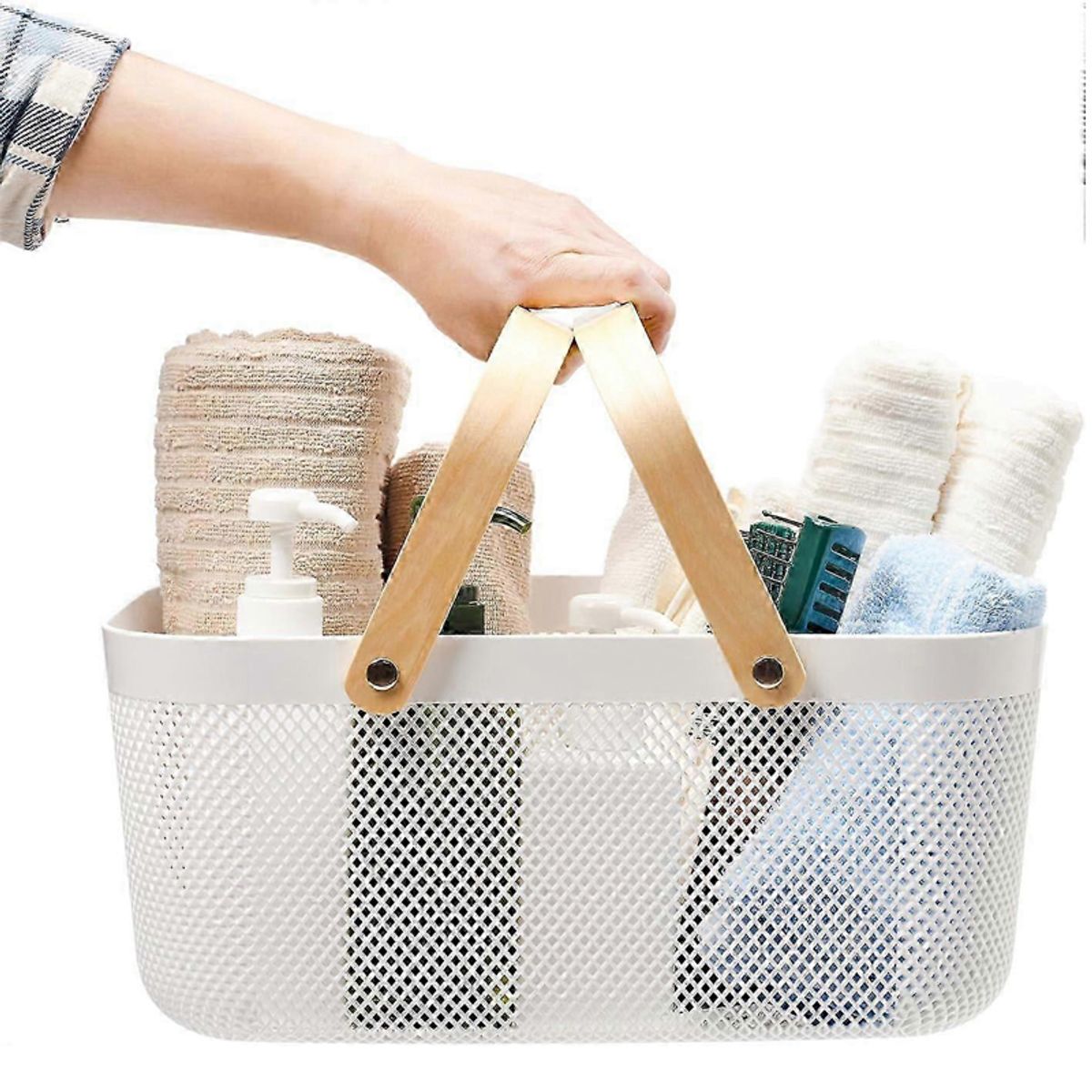 WAKESHOME - Canasto Organizador Metálico Rectangular