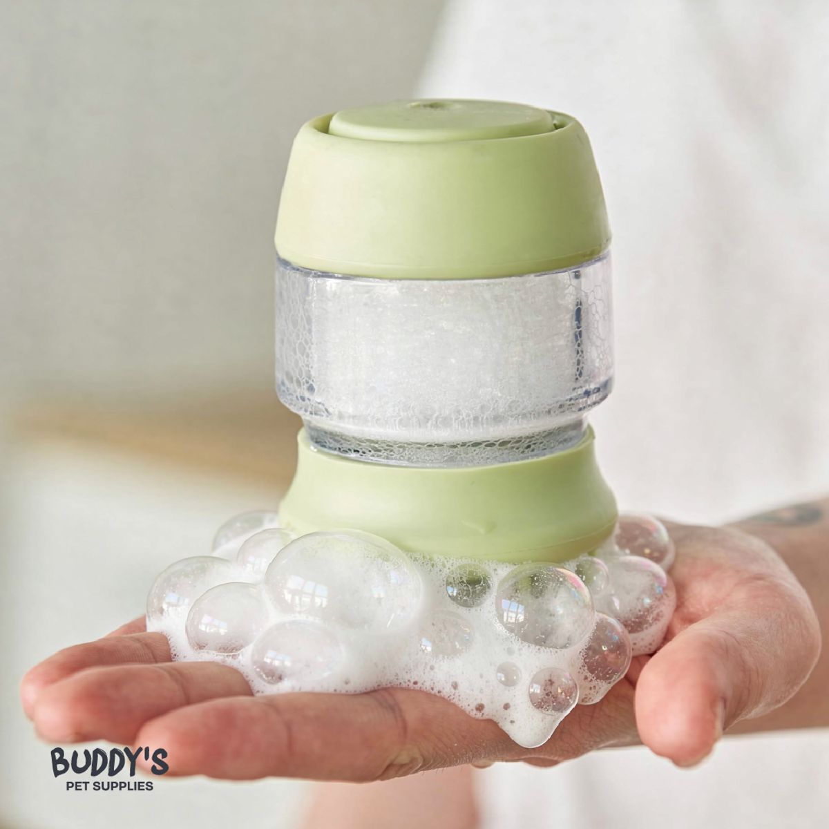 BUDDY'S PET SUPPLIES - Cepillo Baño con Dispensador para Mascotas para Perros