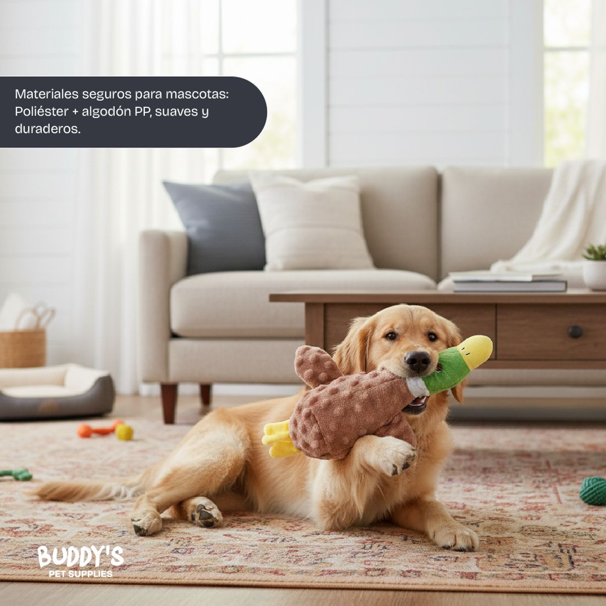 BUDDY'S PET SUPPLIES - Peluche de Pato para Perros Resistente Buddy´s Pet Supplies