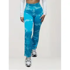 LIKE SHOP - Calza Delgada Yoga Flare Mujer Tie Dye Tiro Alto Levanta Cola 9008