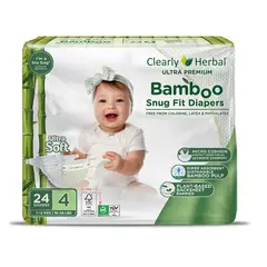 CLEARLY HERBAL - Pañales Bambú Premium 96 Unidades 7 a 12 Kg