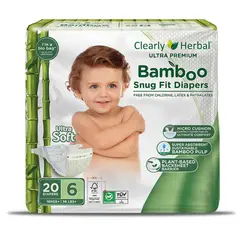 CLEARLY HERBAL - Pañales Bambú Premium 80 Unidades Sobre 16Kg