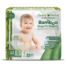 CLEARLY HERBAL - Pañales Bambú Premium 88 Unidades 11 a 18 Kg.