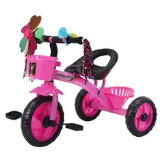 AUCKLAND OUTDOOR - Triciclo Infantil Bici Con Canastos y Cintas Rosado