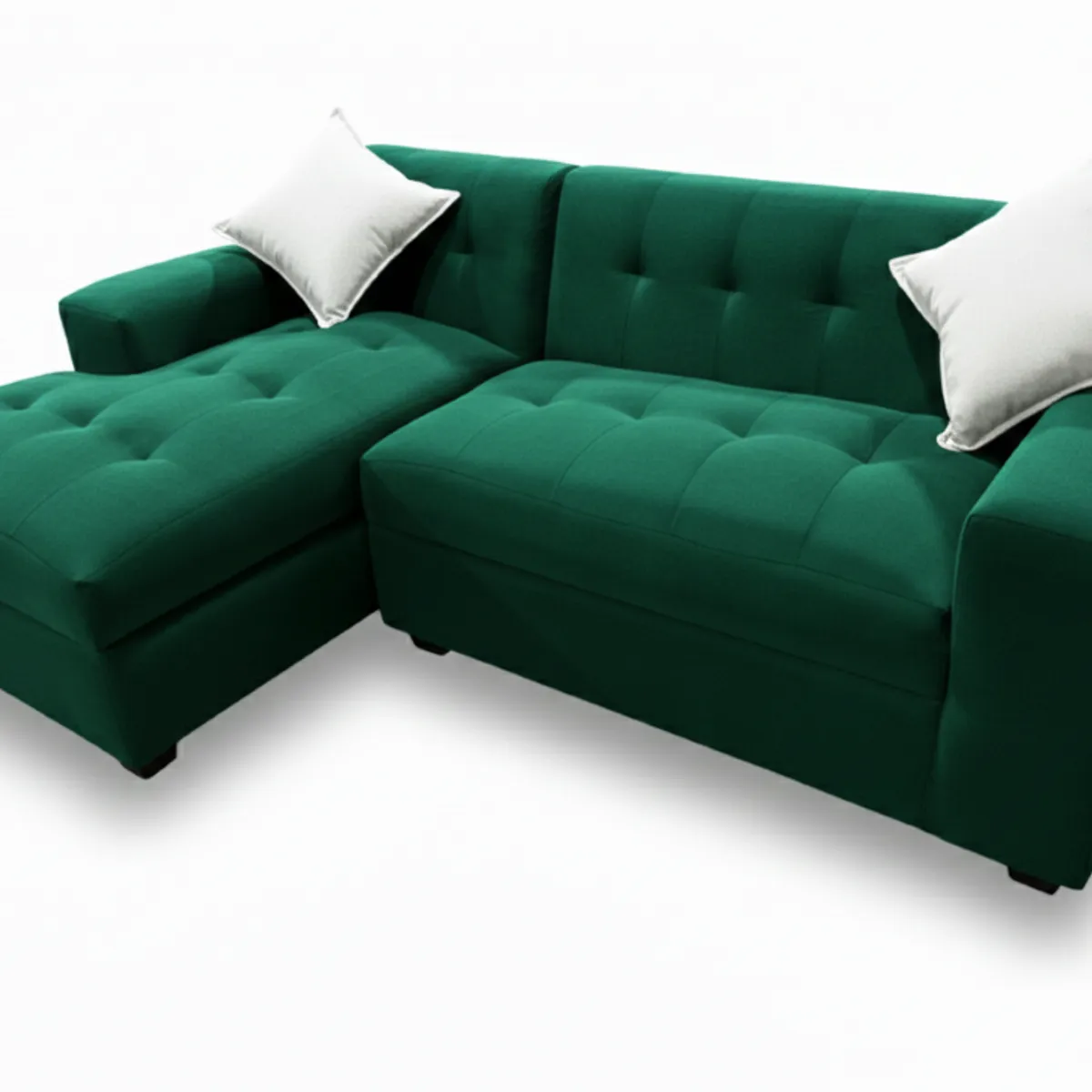 MUEBLES NEW - SECCIONAL MILAN IZQUIERDO VERDE FELPA