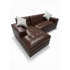 MUEBLES NEW - SECCIONAL MILAN IZQUIERDO CHOCOLATE ECOCUERO