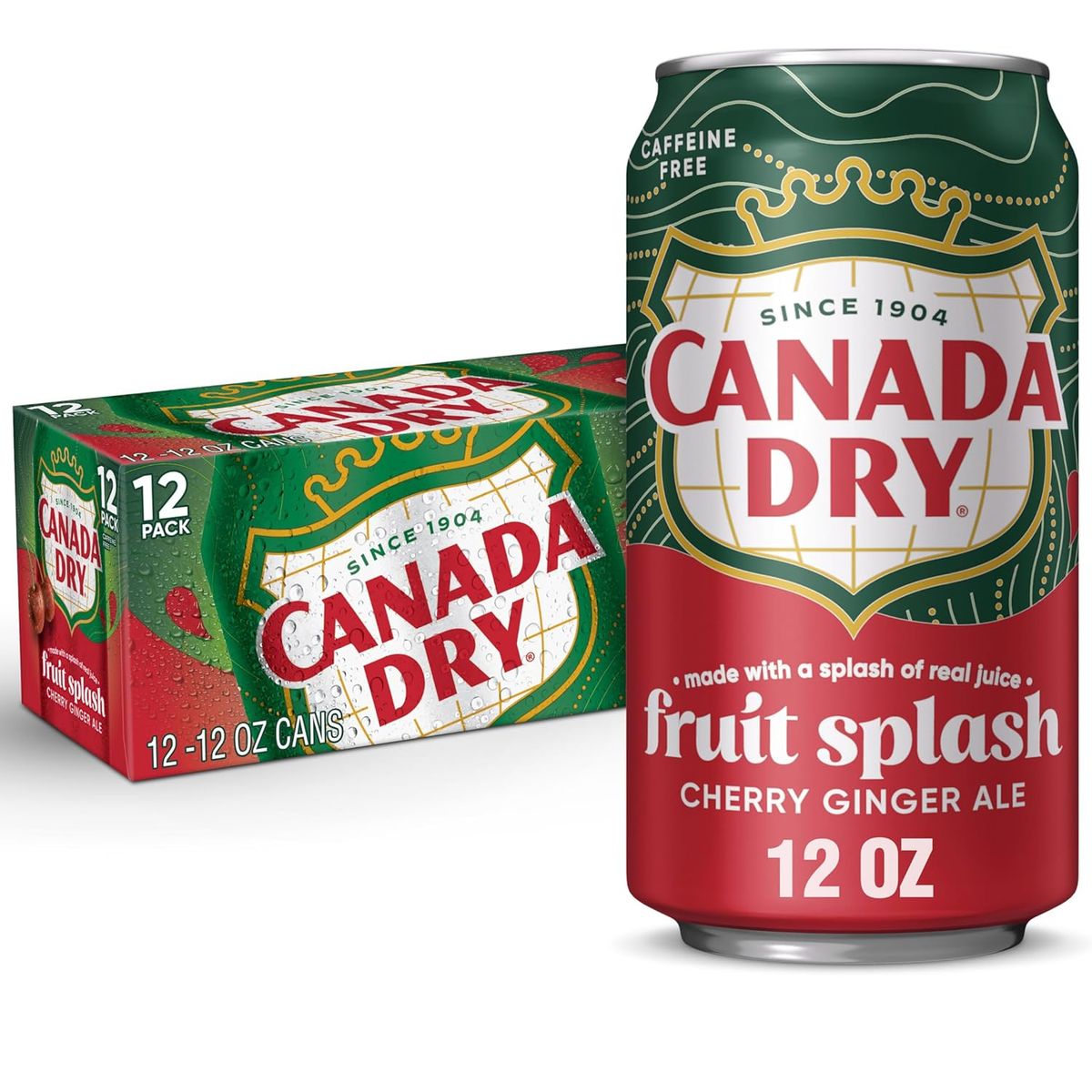 CANADA DRY - Bebidas Fruit Splash Ginger Ale Canada Dry 12 un x 355 ml Kiosclub
