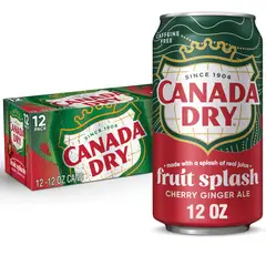 CANADA DRY - Bebidas Fruit Splash Ginger Ale 12 un x 355 ml