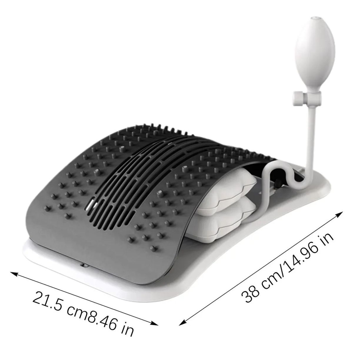 GENERICO - Masajeador De Espalda Soporte Lumbar Ergonómico Alivio Color Negro