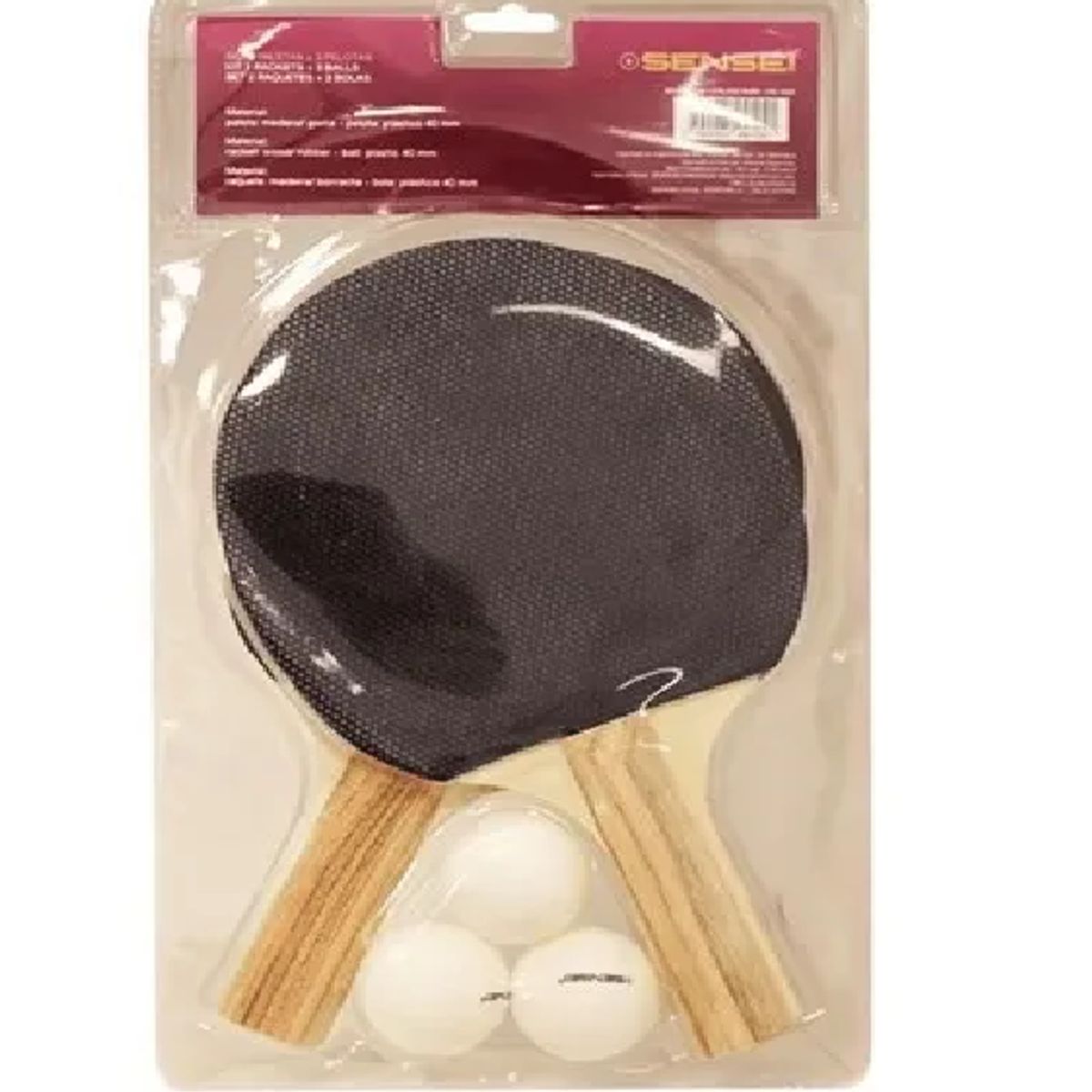 SENSEI - Set Sensei Tenis Mesa 2 Paletas + Pelota Ping Pong