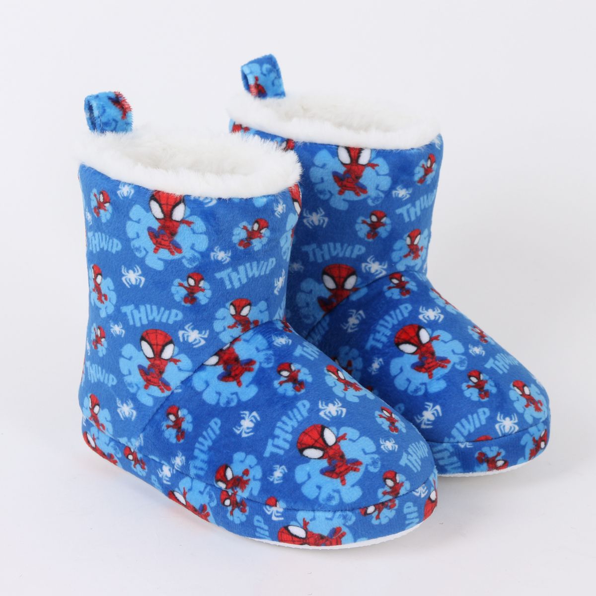 MARVEL - Pantufla Bota Niño Invernal Full Print Spidey Azul Marvel
