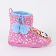 BLUEY - Pantufla Bota Niña Invernal Flores Rosado Bingo &