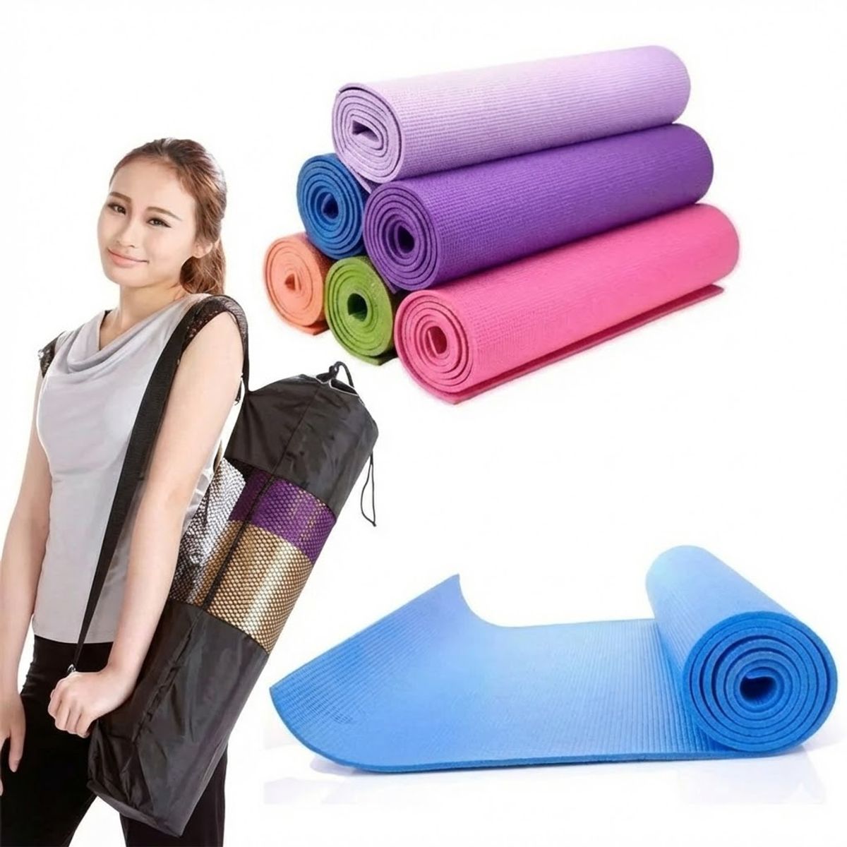 GENERICO - Colchoneta Mat Yoga Pvc 6mm Pilates