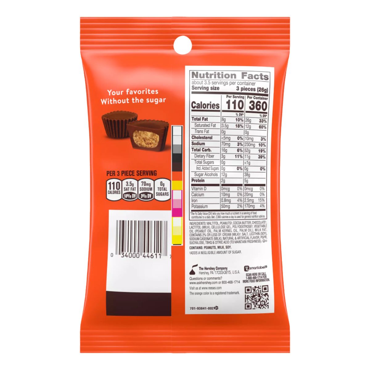 REESES - Chocolate Cups Zero Azúcar Reese's 85 g Kiosclub
