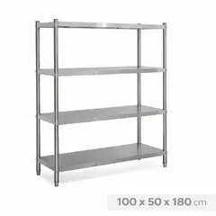 GENERICO - Estante acero inoxidable 100X50X180 cm Gastroforj