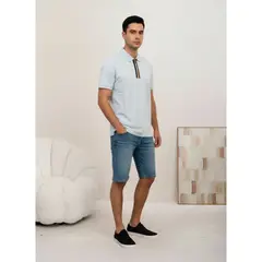 LIKE SHOP - Polera Hombre Algodón Primavera Verano Cuello Cierre 0180