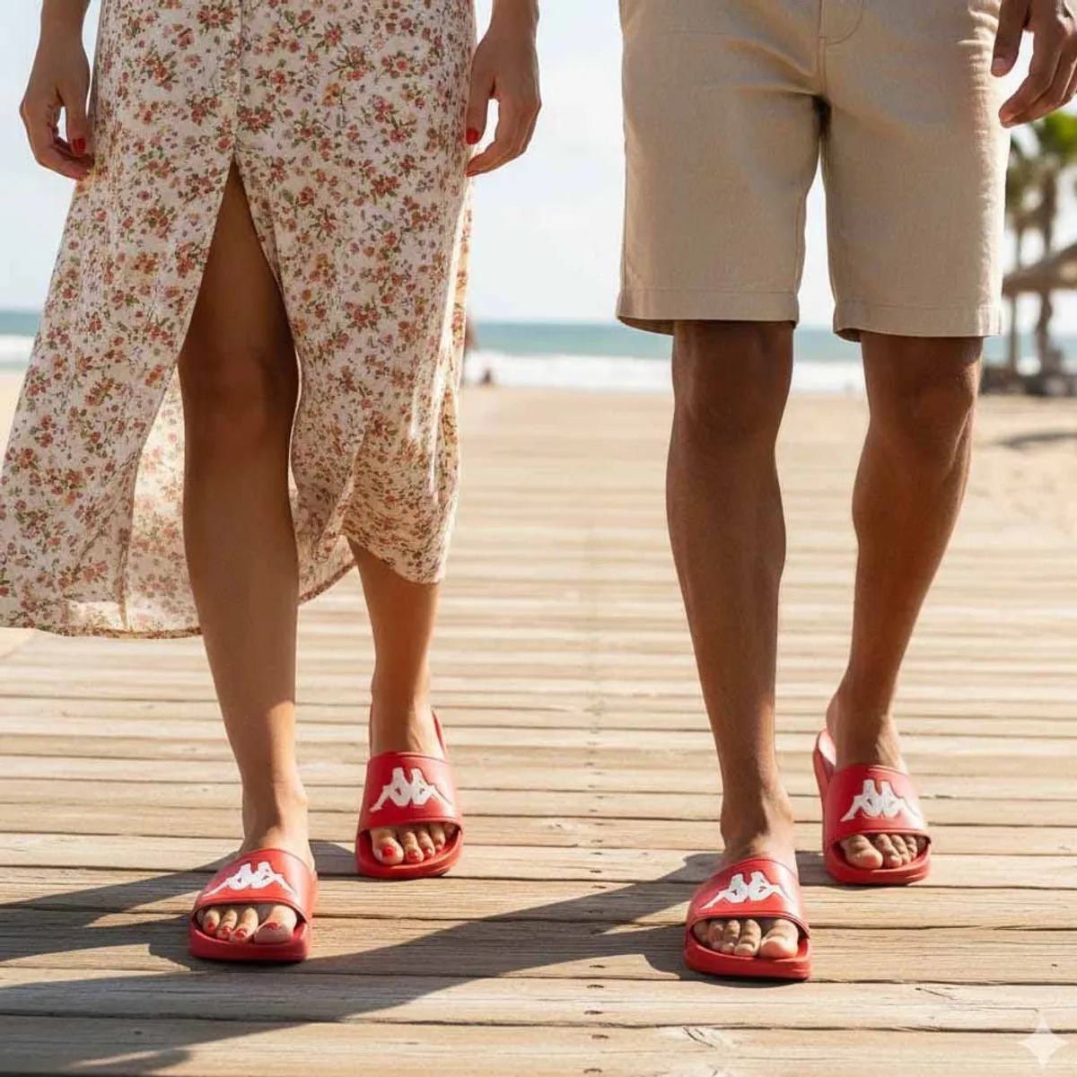 KAPPA - Sandalias Unisex Kappa Authentic Adam 2 Rojo Naranjo