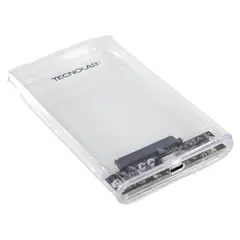 TECNOLAB - Cofre Disco Duro 2.5 Pulgadas USB-C 5Gbps Transparente - PS