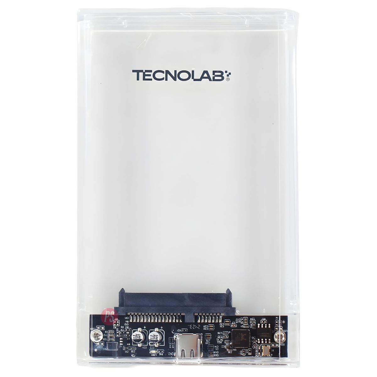 TECNOLAB - Cofre Disco Duro 2.5 Pulgadas USB-C 5Gbps Transparente - PS