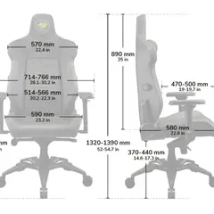 COUGAR - Silla Gamer Profesional Armor EVO Luffy, Edición Limitada One Piece, Soporte Lumbar 4 Vías