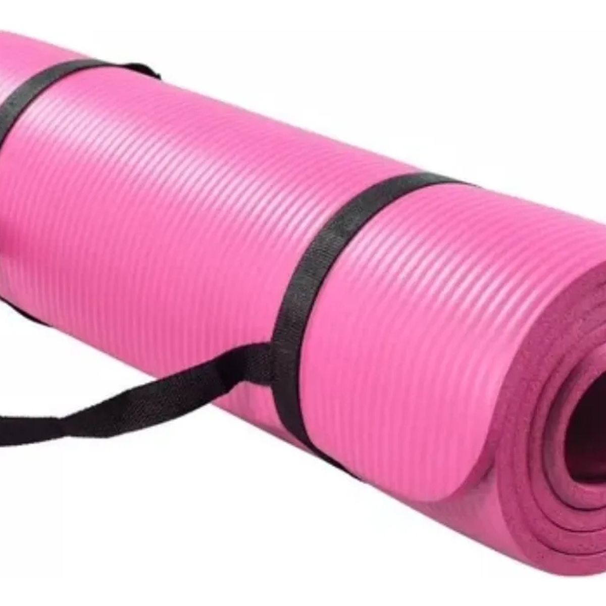 GENERICO - Mat Yoga Colchoneta Deporte 10mm + Correa + Bolso Transporte Rosado