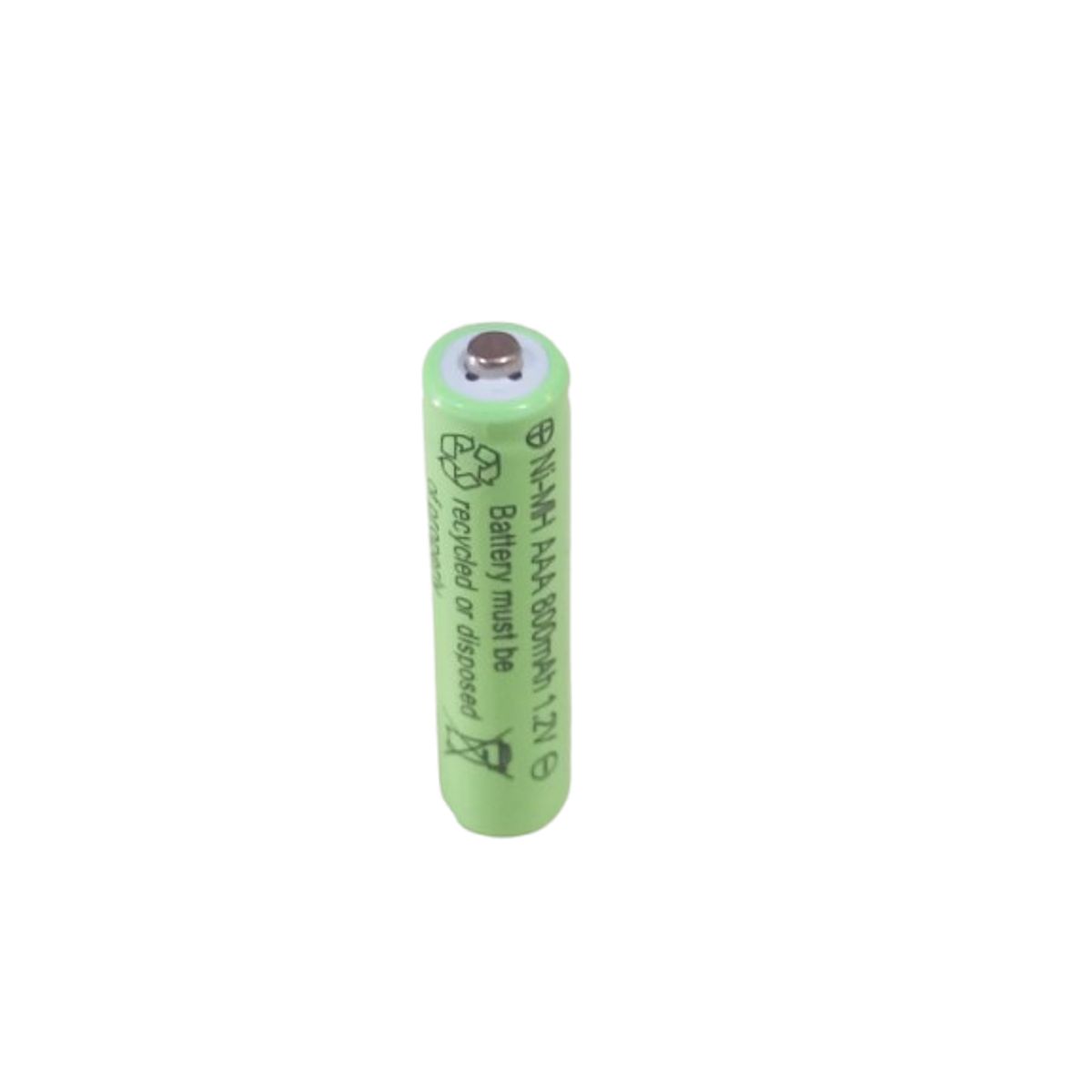 GENERICO - Pack 2 pilas recargable 1.2V AA 800 mha verde NI-MH c/u