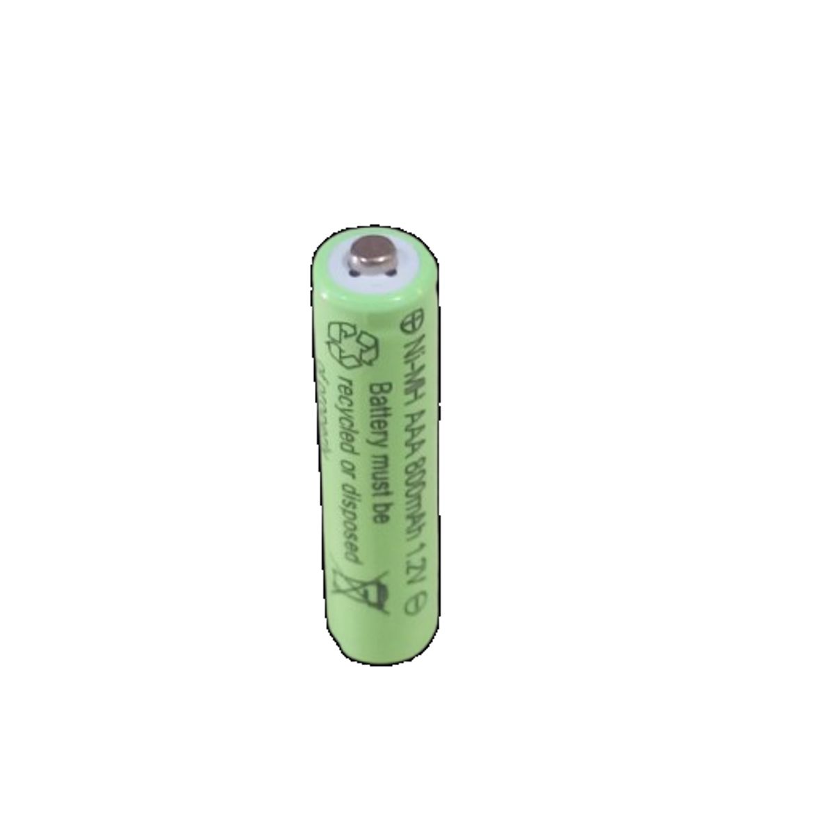 GENERICO - Pack 2 pilas recargable 1.2V AAA 800 mha verde NI-MH