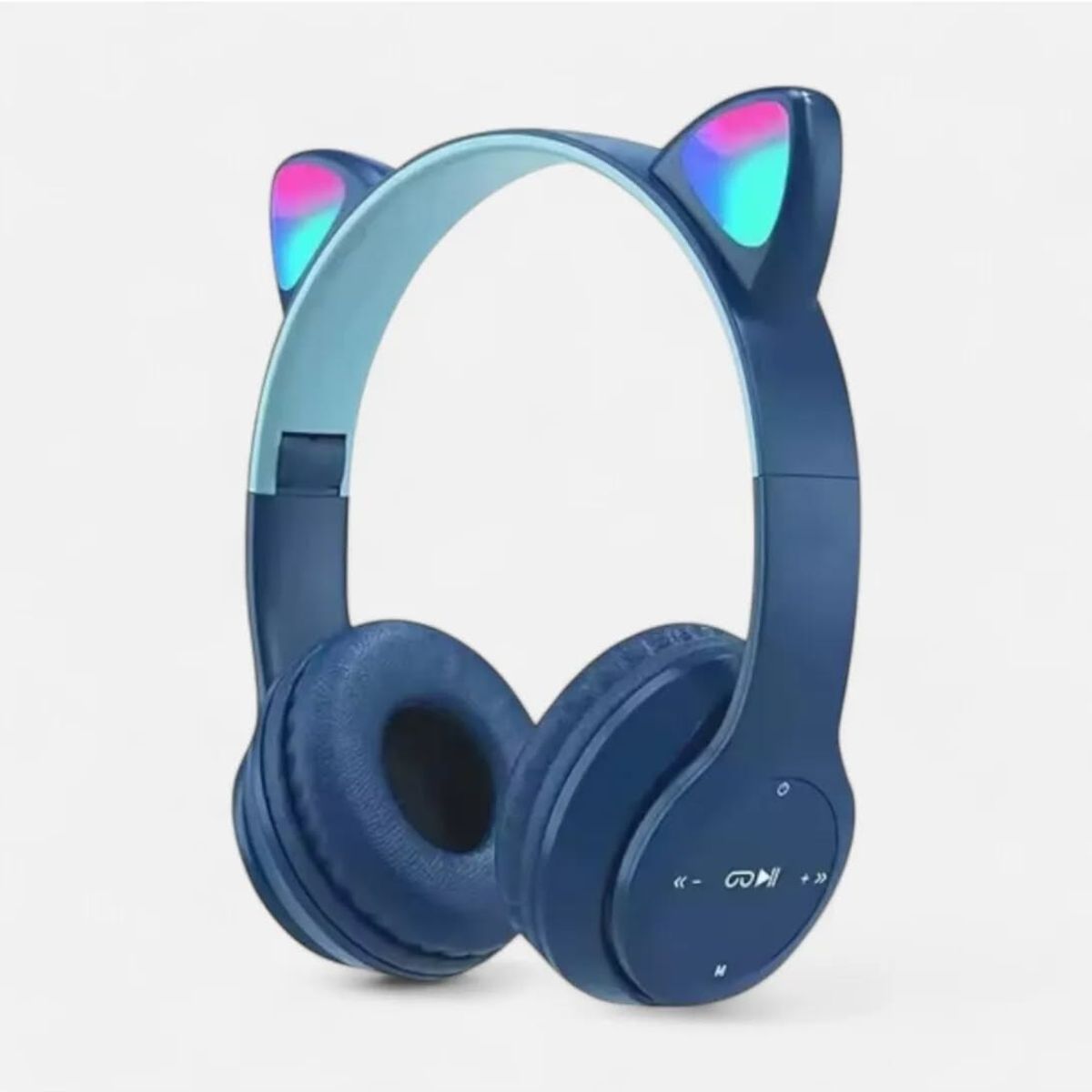 GENERICO - Audifonos Gato Bluetooth Luces Rgb